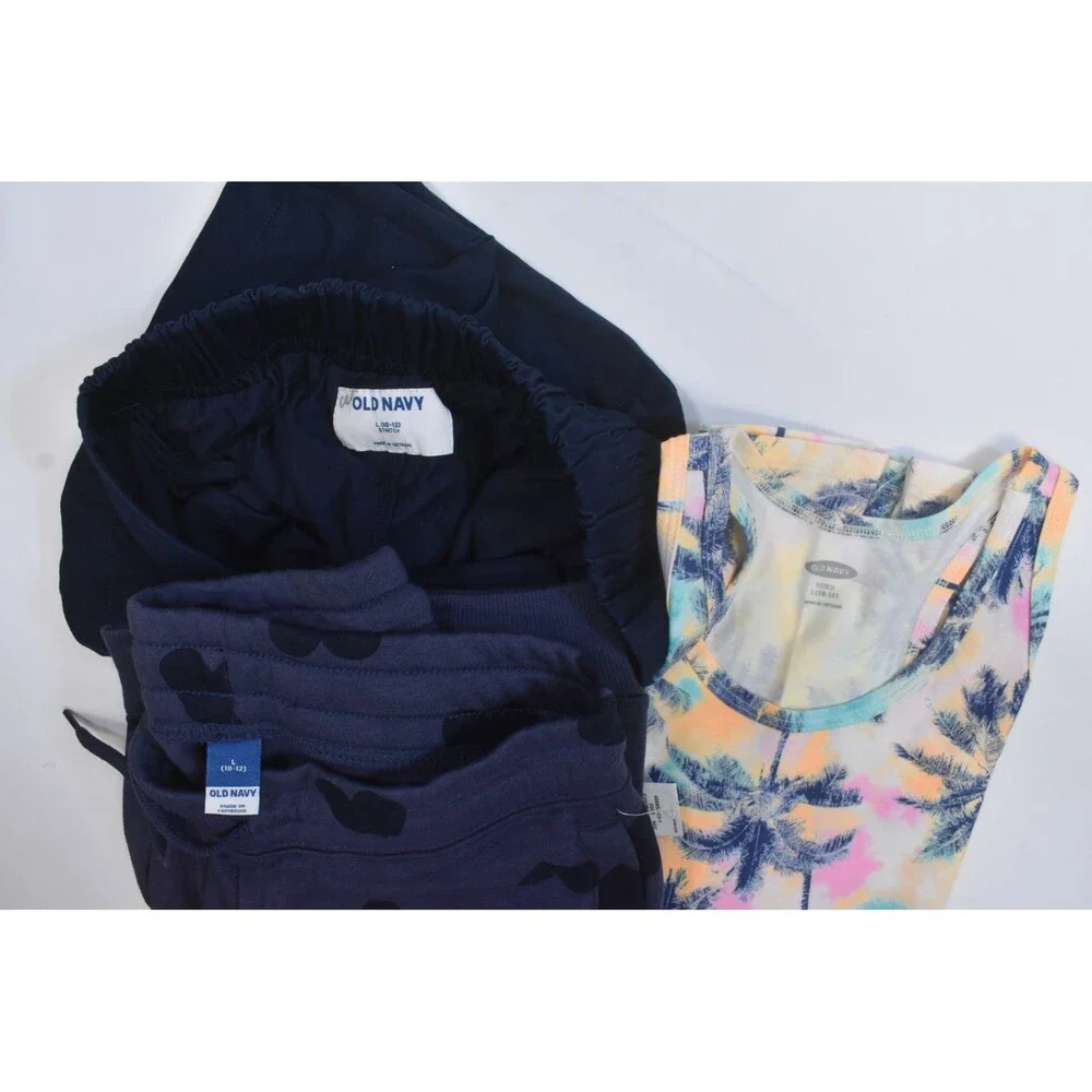 Old Navy Bulk Lot Of 10 Girls Size Large 10/12 Mixed Season Tops Bottoms Shorts